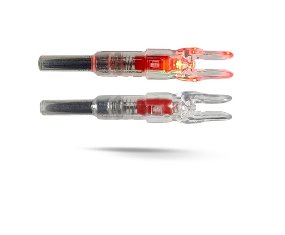 GAS PRO LIGHTED NOCK 6.2MM LARGE GROOVE EAGLE 3PCS RED