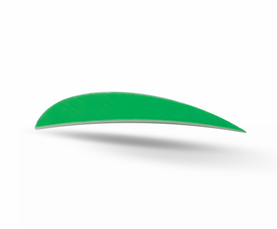 GAS PRO NATURAL FEATHERS 3'' PARABOLIC 50 PACK FLUO GREEN