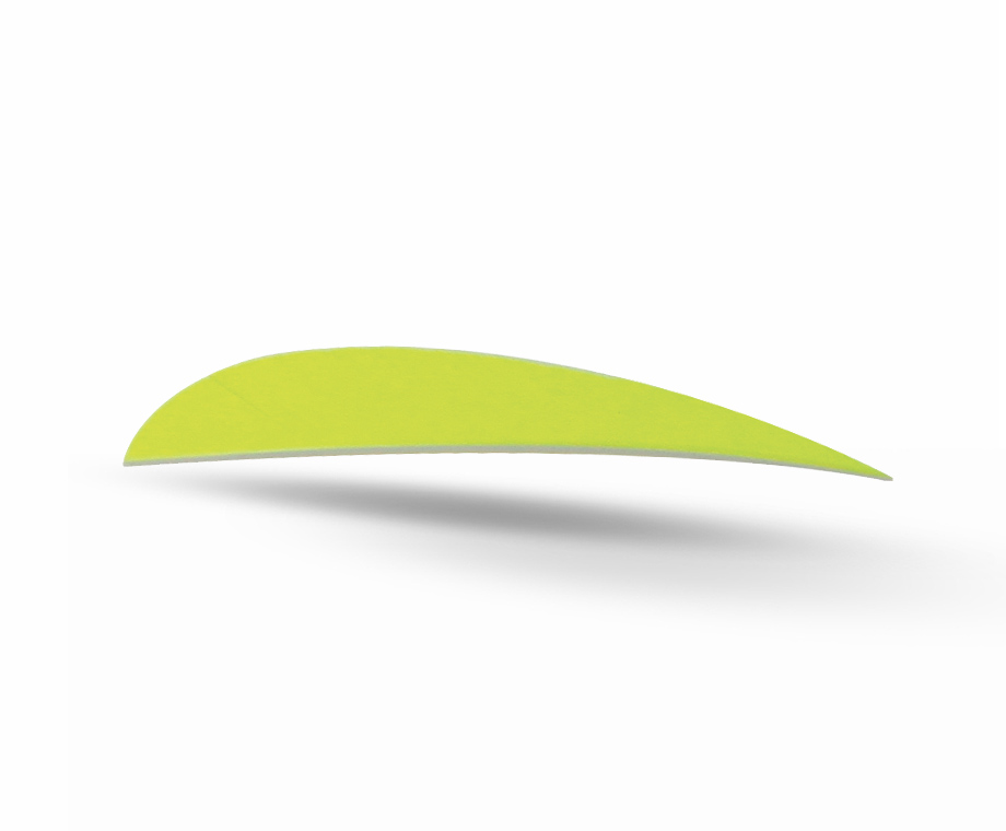 GAS PRO NATURAL FEATHERS 3'' PARABOLIC 50 PACK FLUO YELLOW