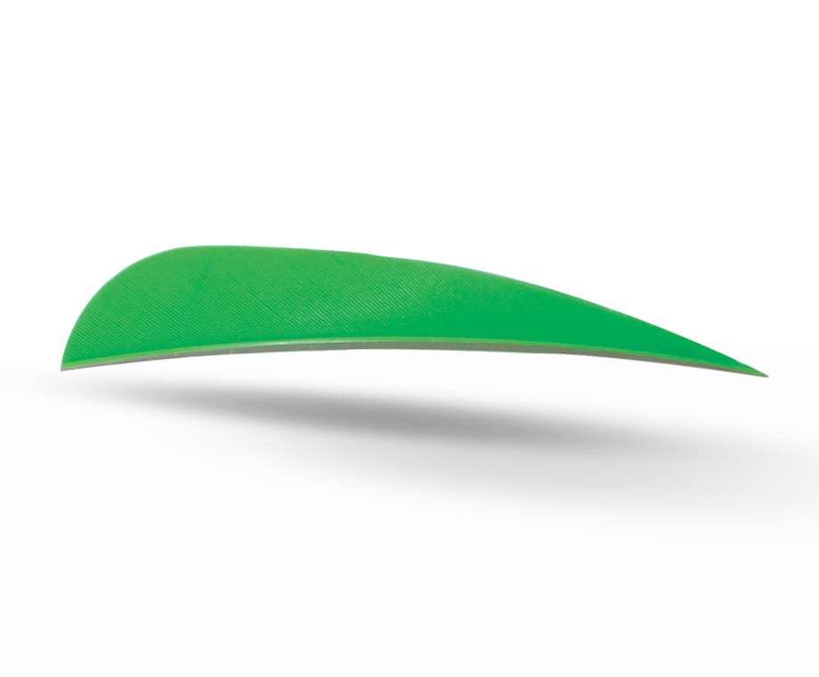 GAS PRO NATURAL FEATHERS 4'' PARABOLIC 50 PACK FLUO GREEN